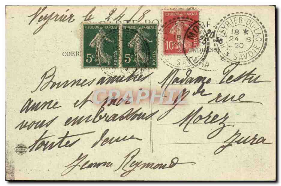 Annecy — Château des Ducs de Genevois — Éditeur Goutin, n°3 — Reverso