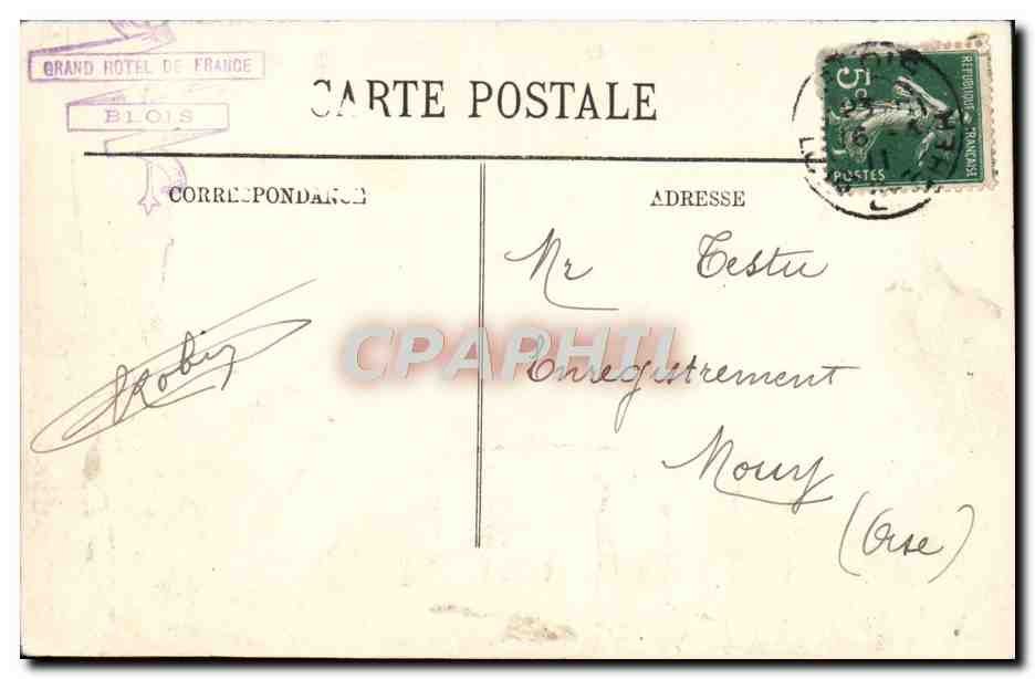 CPA Azay Le Rideau Le Chateau La Facade Principale — Rückseite