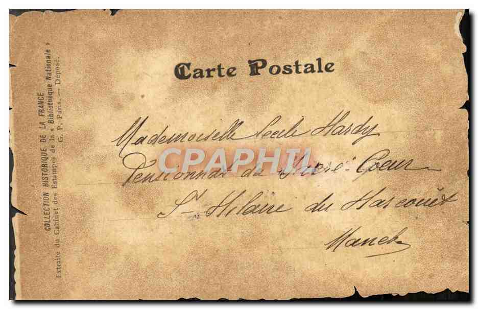 CPA Rouen Cour de L'Hotel de Bourgtheroulde — Rückseite