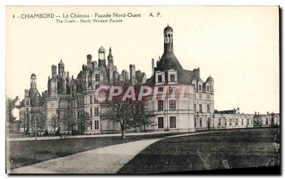 CPA Chambord Le Chateau Facade Nord Ouest