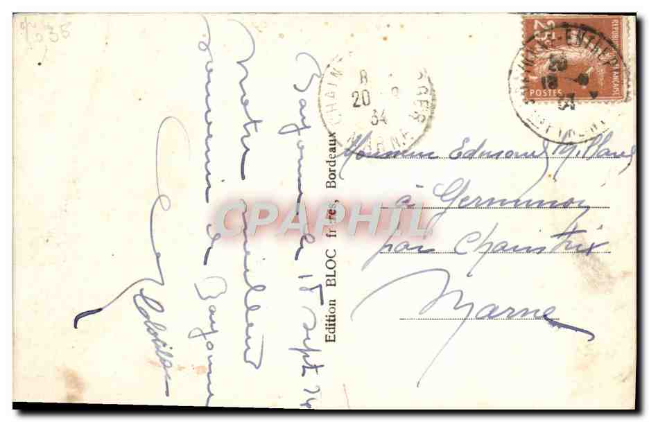 CPM Bayonne Le chateau vieux  — Verso
