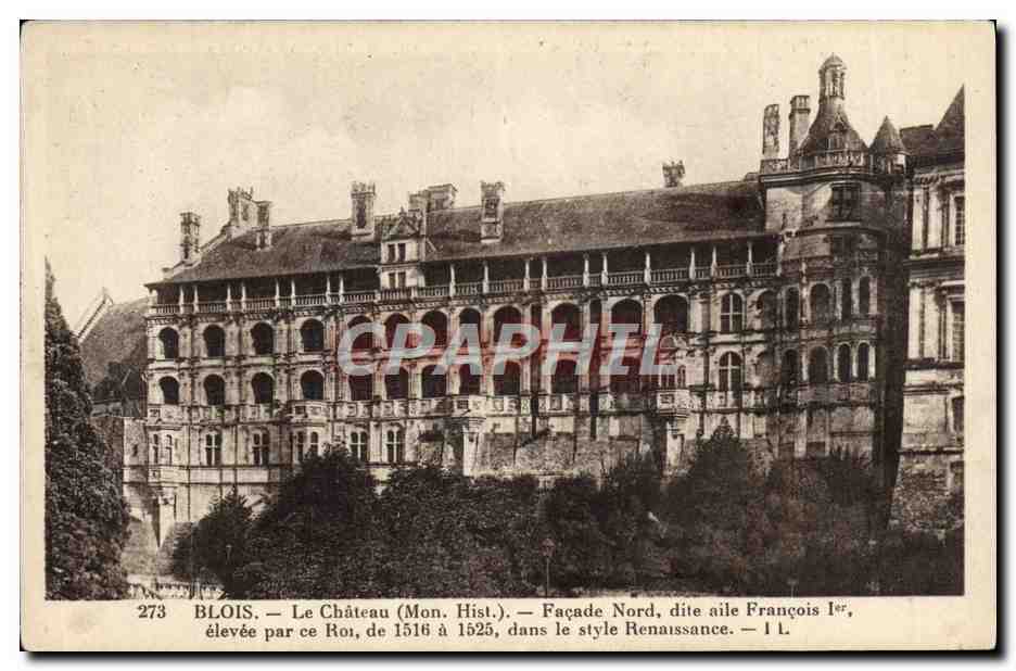 CPA Blois Le Chateau Facade Nord Dite aile Francois 1er