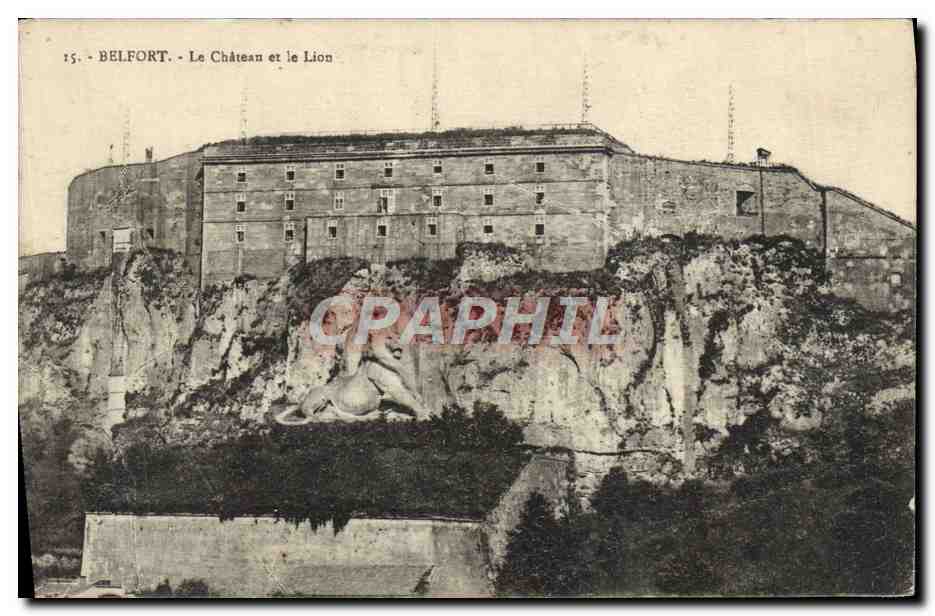 CPA Belfort Le Chateau et le Lion