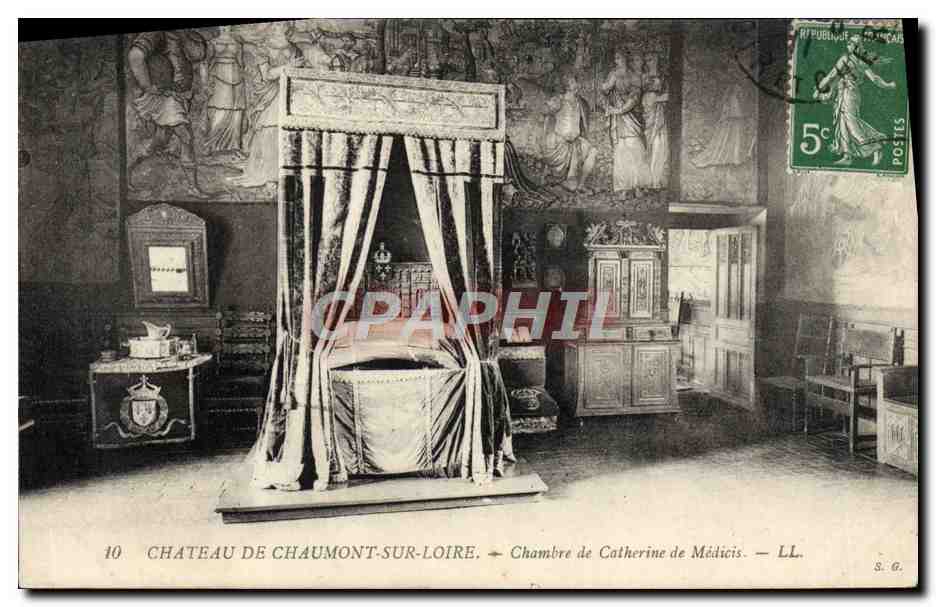 CPA Chateau De Chaumont Sur Loire Chambre de Catherine de Medicis