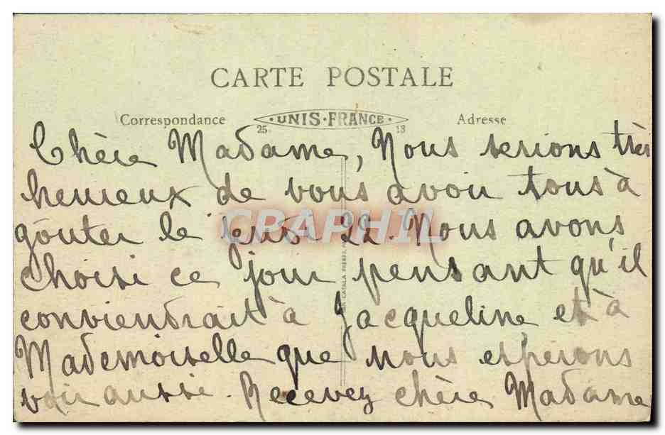 CPA Environs De Meulan Vigny Le chateau  — Verso