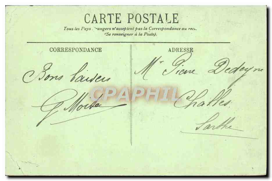 CPA Blois Le Chateau La Facade Gaston d'Oleans — Rückseite