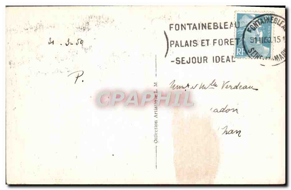 Paleis van Fontainebleau — Het Kanaal van het Park — Lengte 1.140 meter, breedte 39 meter — Achterkant
