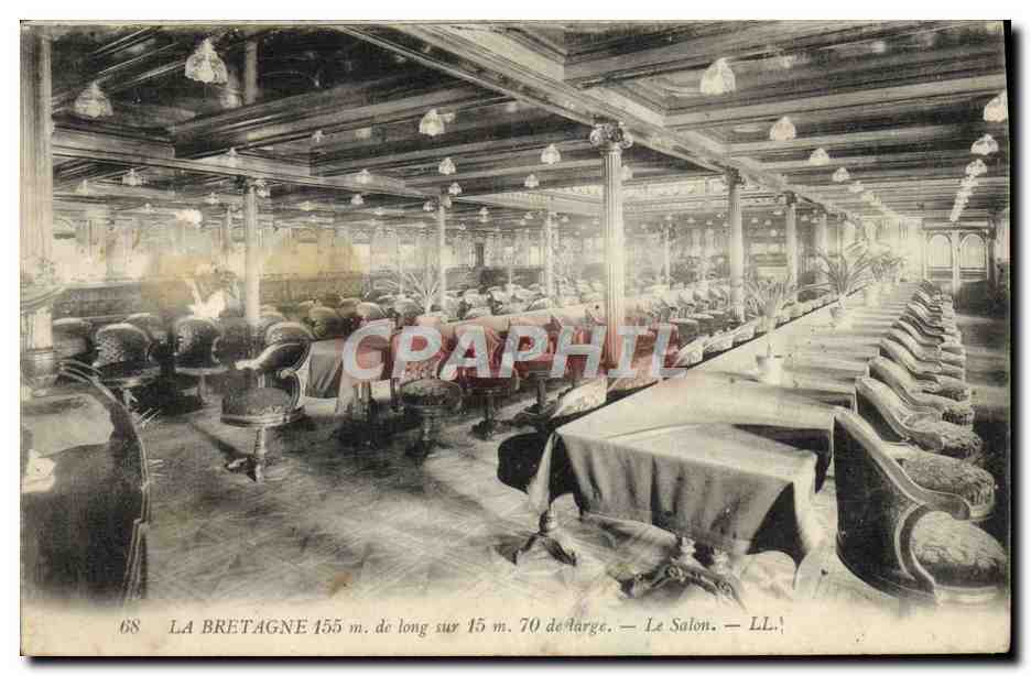 CPA La Bretagne Paquebot bateau
