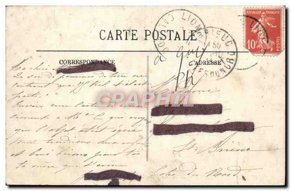 CPA La Bretagne Paquebot bateau — Verso