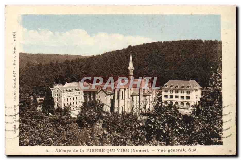 Abbaye de la Pierre-qui-Vire (Yonne) — Vue générale Sud — Hépord, interd. 6-37, Paris, Décembre 1929