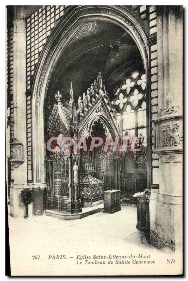 CPA Paris Eglise Saint Etienne du Mont Le Tombeau de Sainte Genevieve