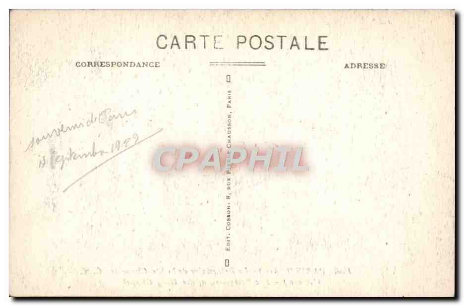 CPA Paris Le Reliquaire de la Ste Chapelle — Verso