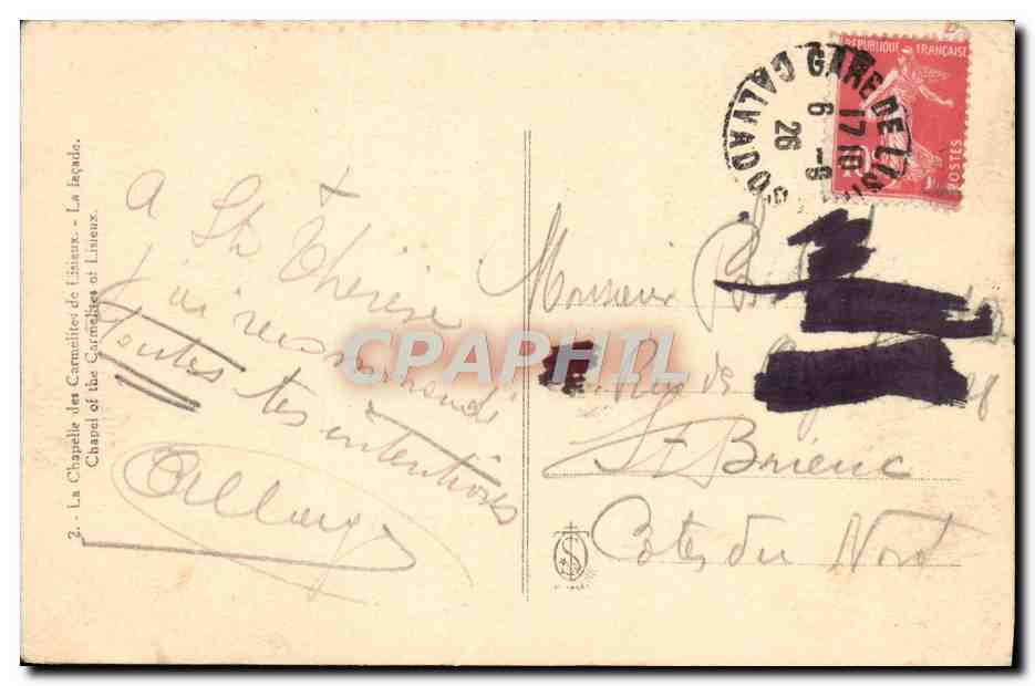 CPA Lisieux La Chapelle des Carmelites La facade — Reverso