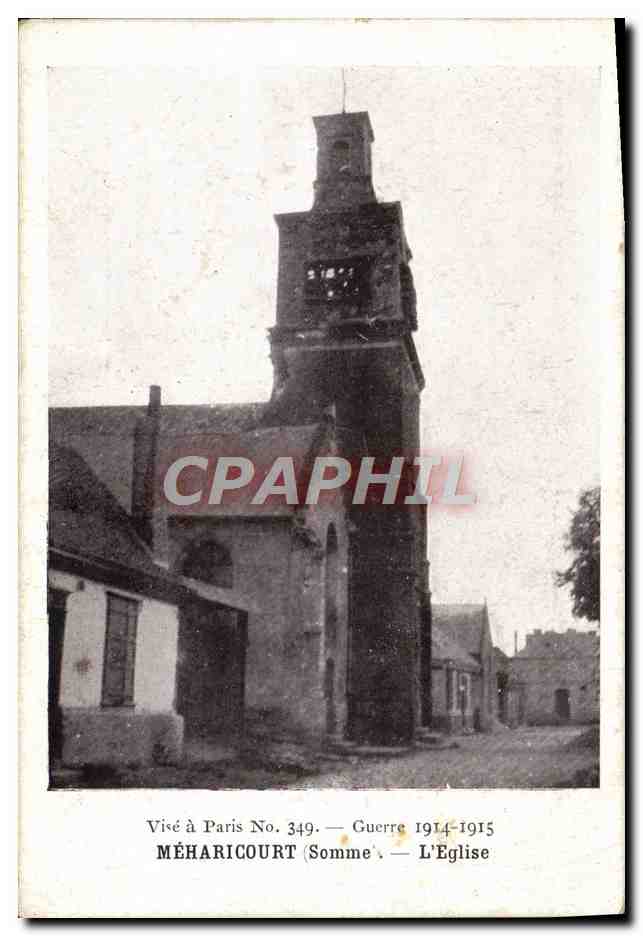 CPA Meharicourt L'Eglise Militaria