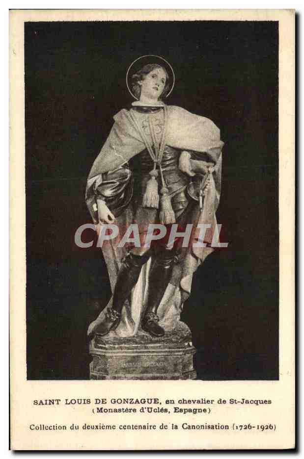 Saint Louis de Gonzague, en chevalier de St-Jacques — Monastère d'Uclés, Espagne — Collection du deuxième centenaire de la canonisation (1726-1926)