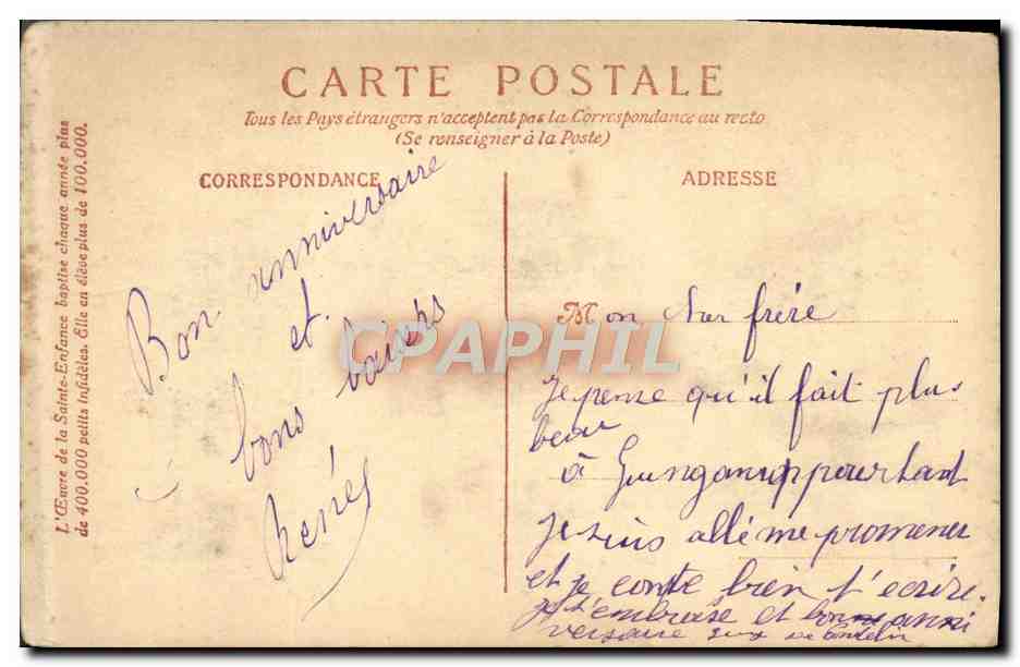 CPA Paris Sainte chapelle Interieur  — Verso