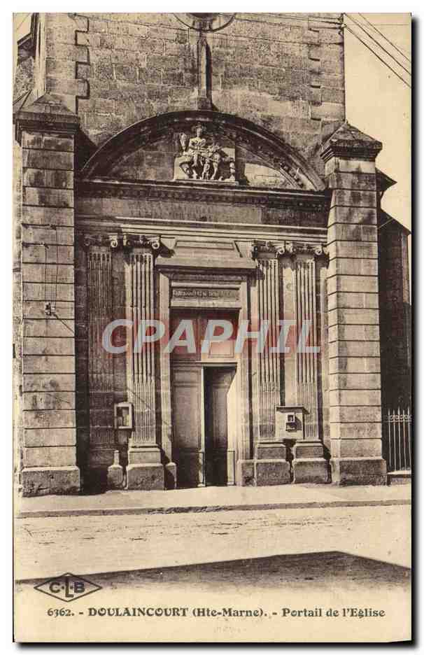 CPA Doulaincourt Portail de L'Eglise