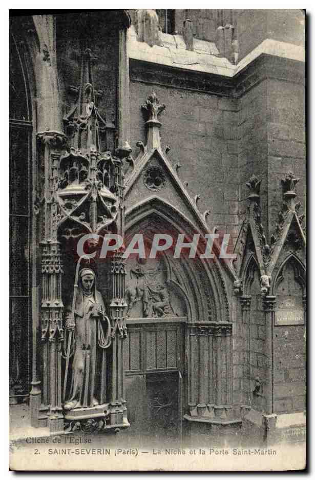 CPA Paris Saint Severin La Niche et la Porte Saint Martin