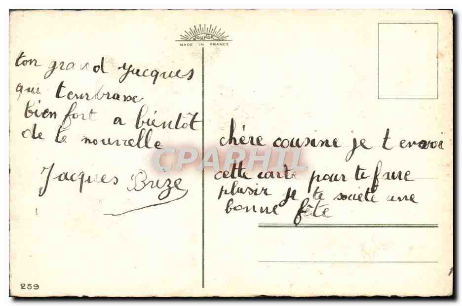 CPA Bonne Fete Fantaisie — Back