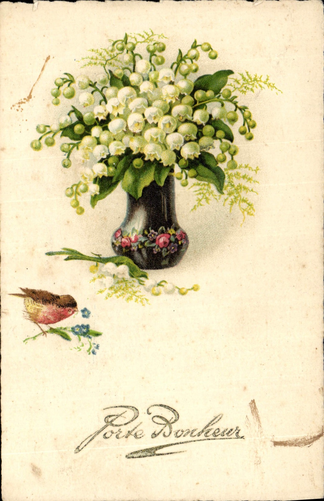 CPA Porte Bonheur Fleurs Muguet