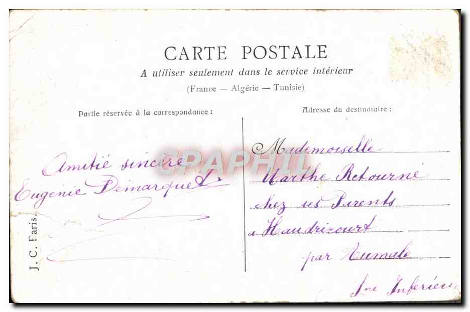 CPA Le Premier Aveu Et sous l'azur des cieux a mon bras fier et fort Femme — Rückseite