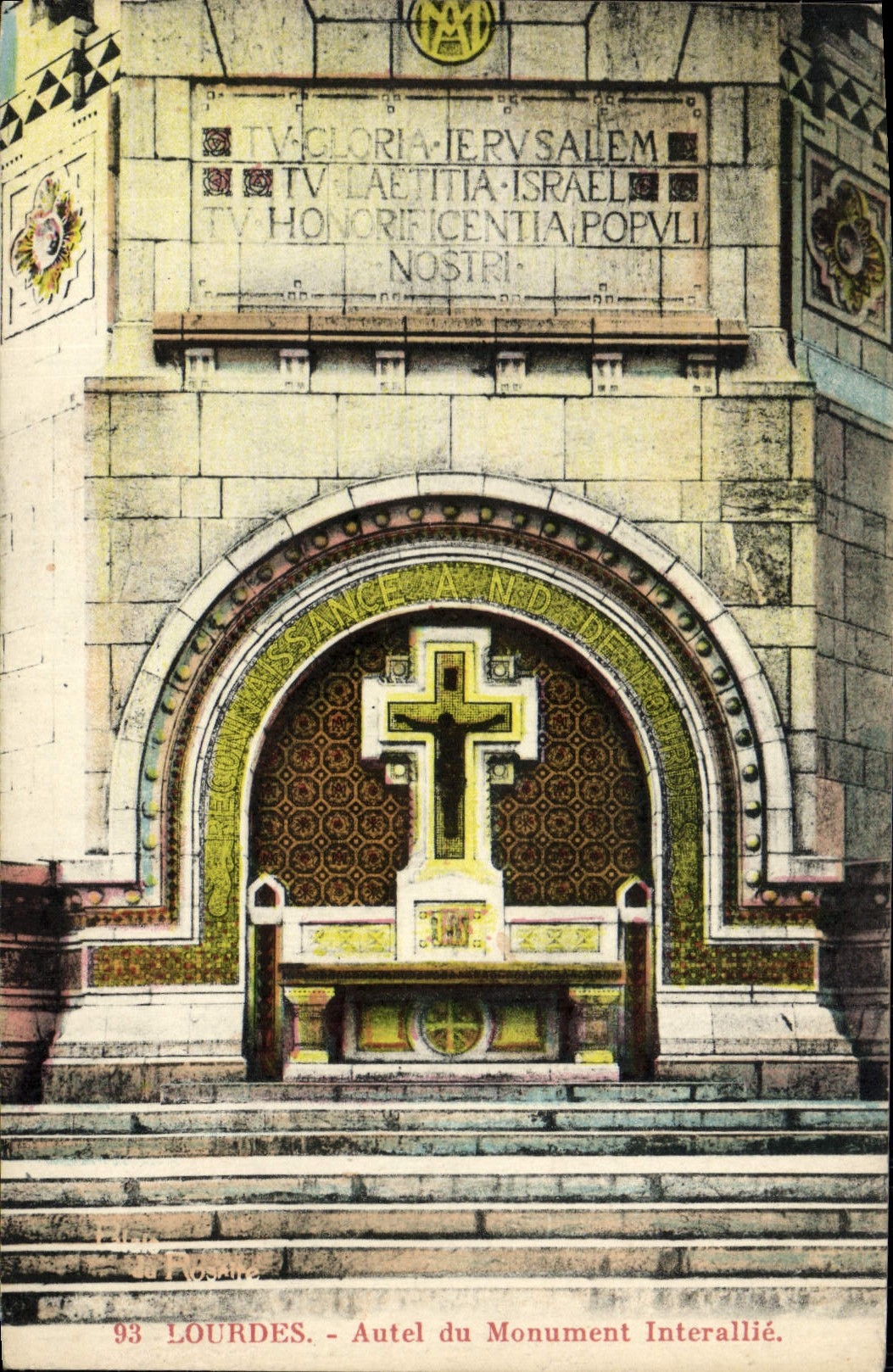 CPA Lourdes Autel du Monument Interallie