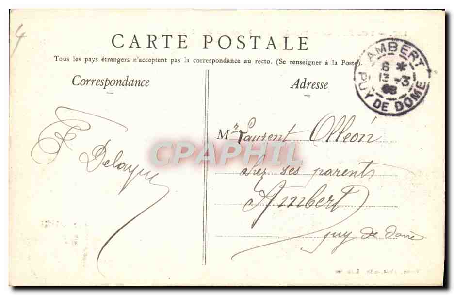 CPA Lourdes Basilique et Pont du Boulevard Hotel Marius Romain Hotel Rosaire — Verso