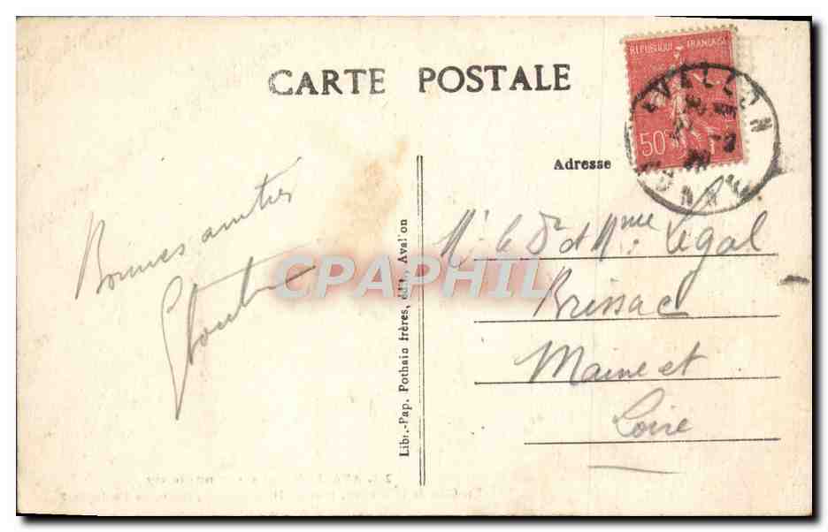 Coin de la Rivière, près du Moulin-Léger, Route de Pontaubert — Avallon — Vallée du Cousin — Librairie Pap. Pothaia Frères, Avallon — Reverso