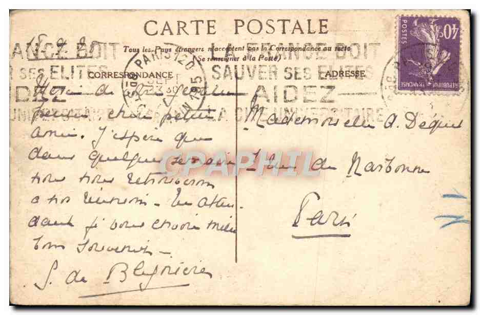 CPA Les Saintes De France Sainte Therese de l'Enfant Jesus  — Rückseite