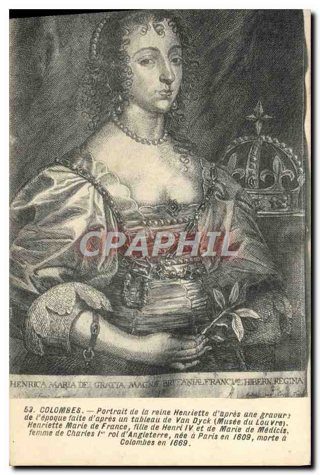 CPA Colombes Portrait de la reine Henriette
