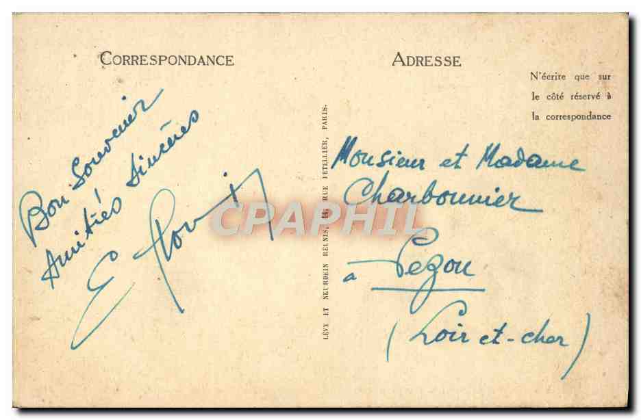 CPA Le Mont Dore Vue Generale La Vallee de la Dogne et le Capucin — Verso