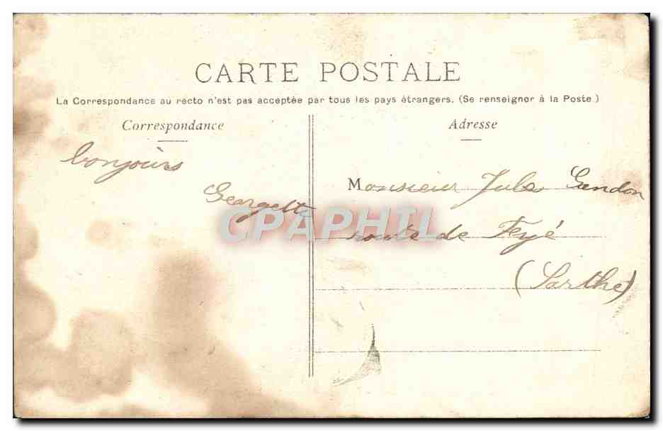 CPA Foret de Meudon Bois de Clamart Etanges de Trivaux — Rückseite
