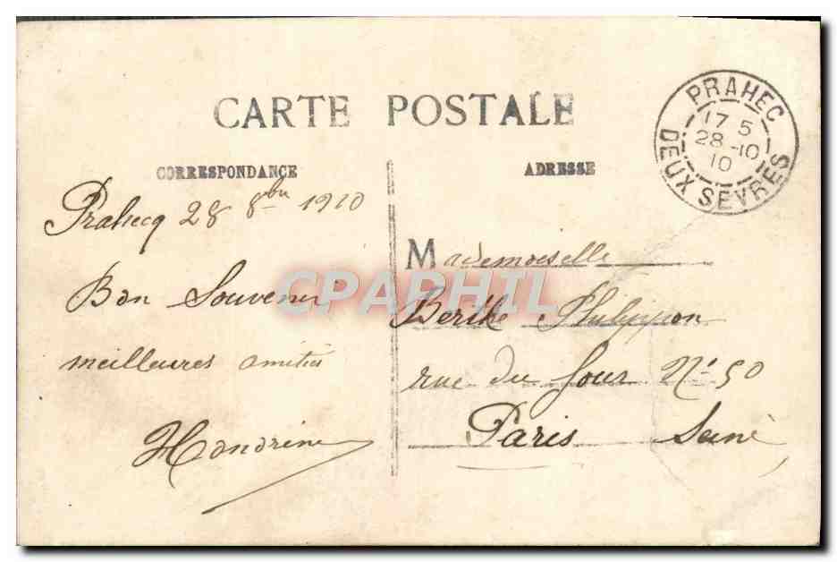 CPA Fantaisie Femme — Verso