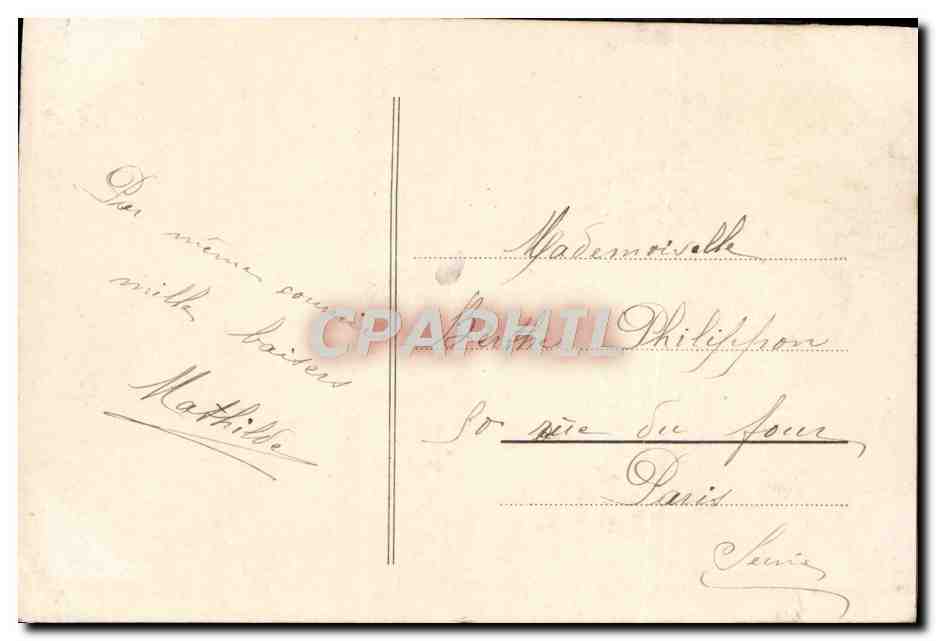 CPA Fantaisie Femme — Verso