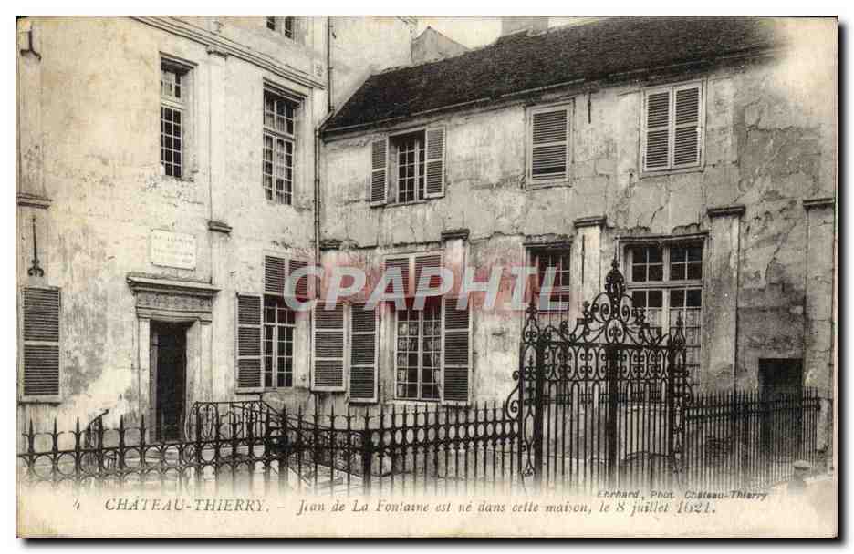 Château-Thierry — Naissance de Jean de La Fontaine — Éditeur Ehrhard, n°4
