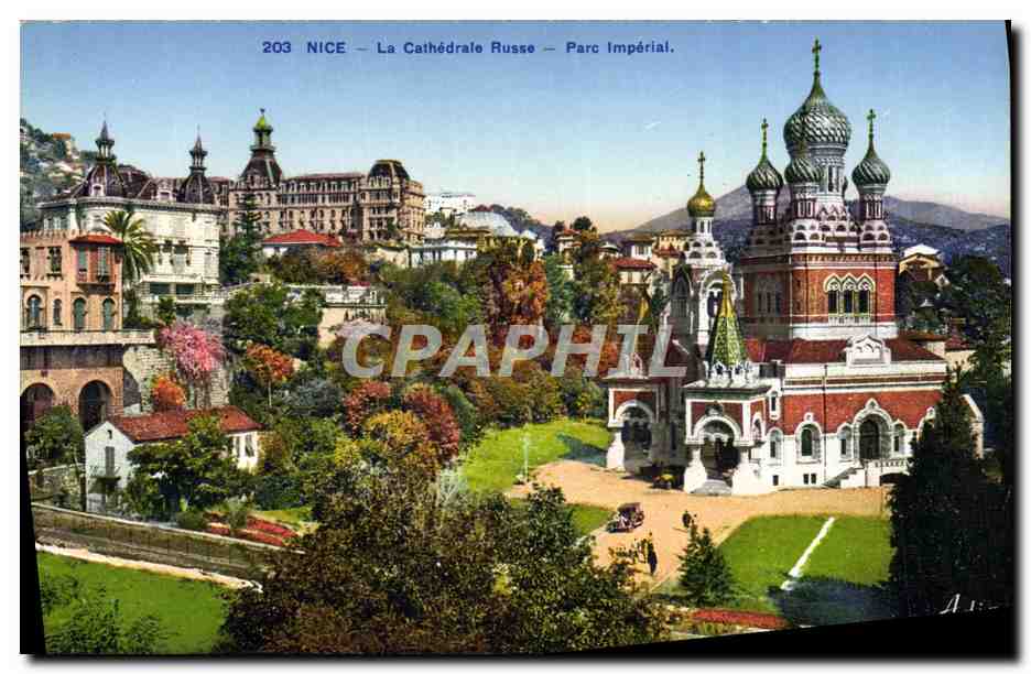 CPA Nice La Cathedrale Russe Parc Imperial Russie Russia