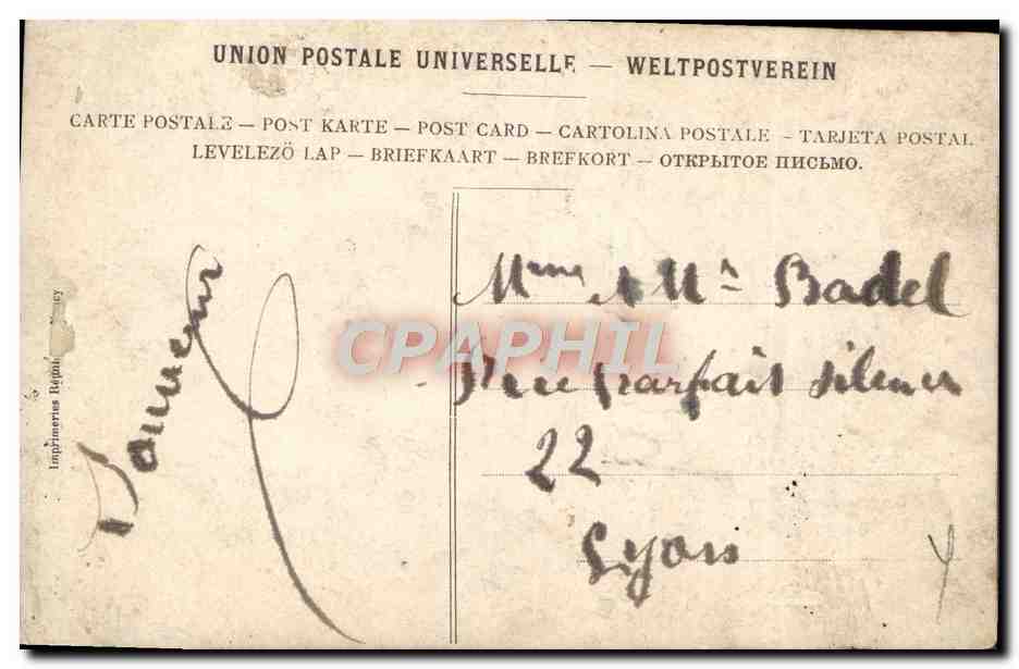 CPA Toute Peine merite salaire Femme — Rückseite