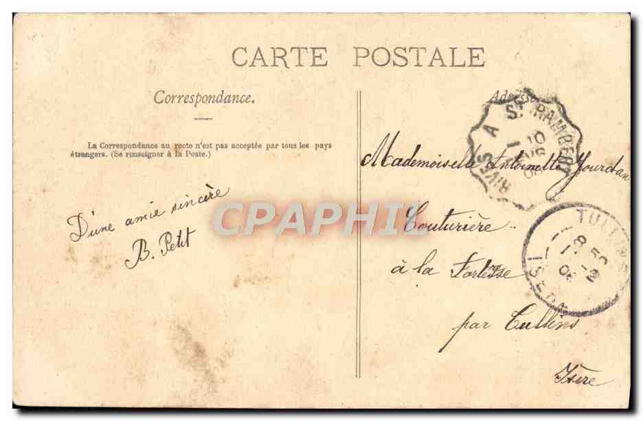 CPA Fantaisie Femme Dans Les Fleurs — Verso