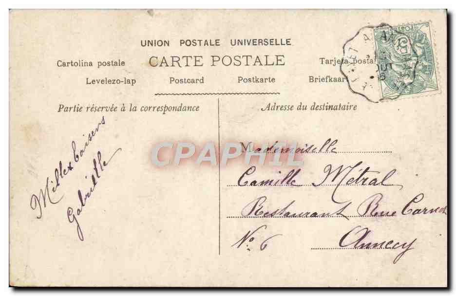CPA Fantaisie Femme Au Jardin D'Amalfi — Verso