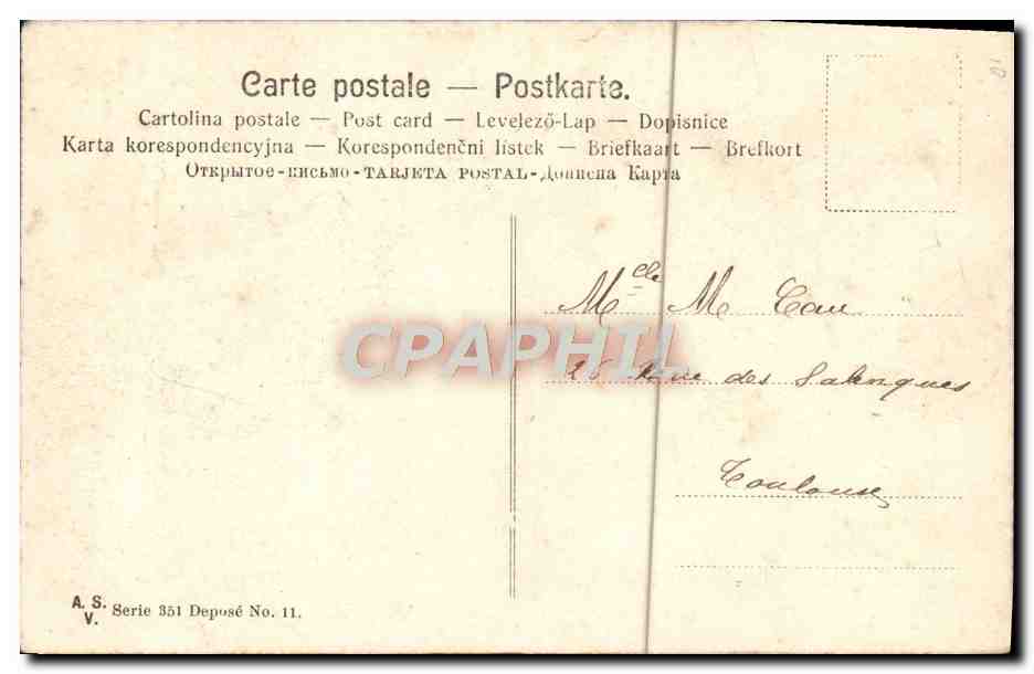 CPA Heureuse annee — Verso