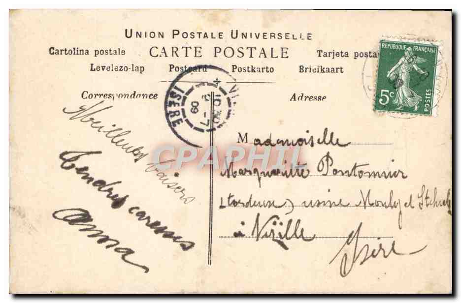 CPA Fantaisie Femme Souvenir — Rückseite