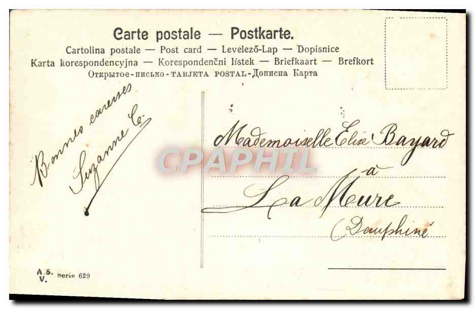 CPA Fantaisie Fleurs — Verso