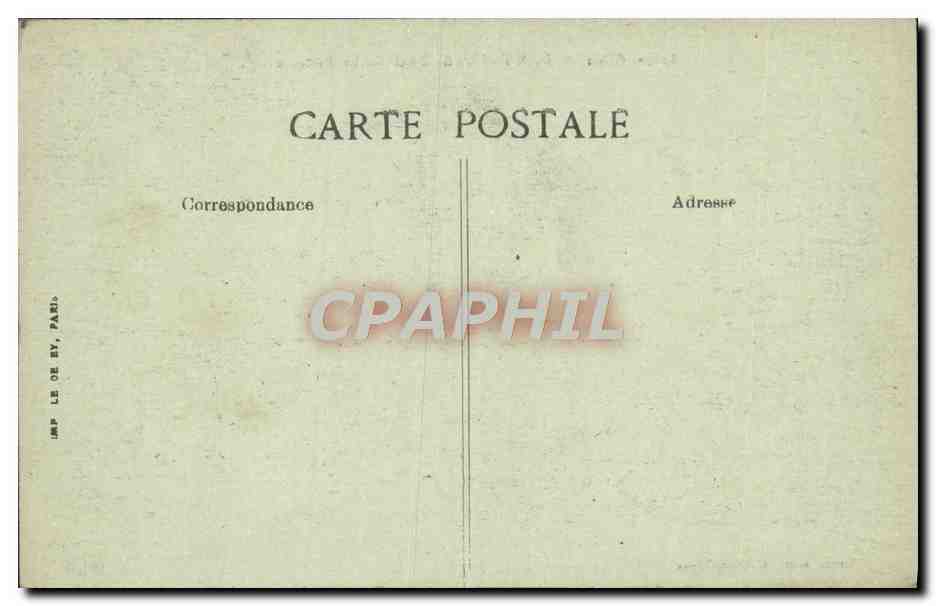 Palacio de FONTAINEBLEAU — El Parterre — Editor: IMP. LE DE BY, PARIS — Reverso