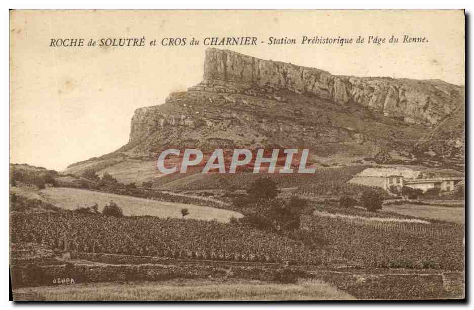 CPA Roche de Solutre et Cros du Charnier Station Prehistorique de l'dge du Renne