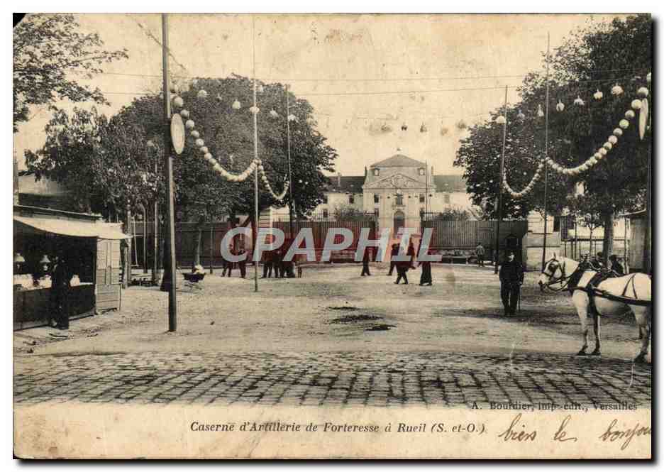 CPA Caserne d'Artillerie de Forteresse a Rueil Militaria
