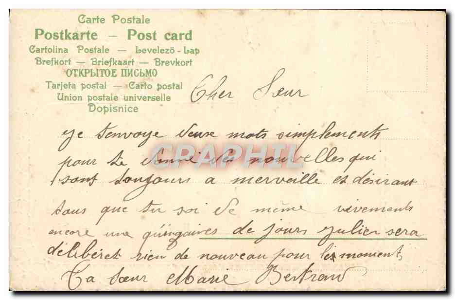 CPA Femme Fantaisie — Rückseite
