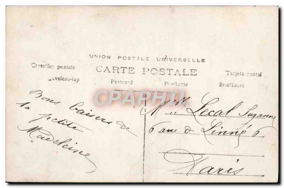 CPA Joyeuses Paques Enfant Oeufs — Rückseite