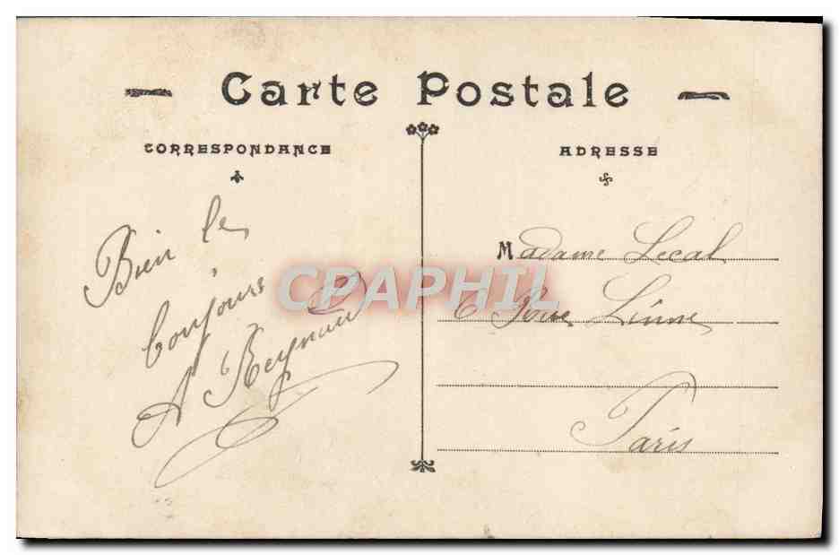 Femme avec bouquet de fleurs — Valenciennes — éditeur inconnu, n° 2072 — Rückseite