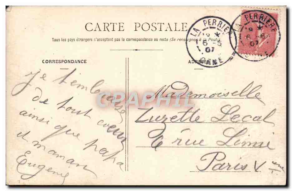 CPA Mes Meilleurs Baisers Enfant — Rückseite