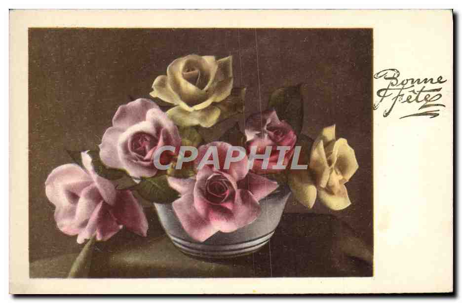 CPA Bonne Fete Fleurs